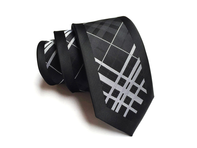 Silk Slim Men Ties Fashion 6cm Skinny Stripe Dot Floral Neck tie for men Woven Formal wear business wedding party 18-image-762848029