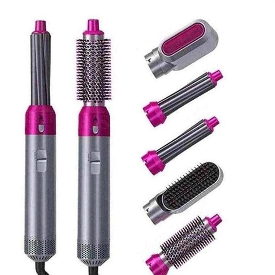 

Hair Dryer Brush 5 in 1 Professional Hair Curly Iron Electric Air Comb Hair Styling Tools Barber Salon Home Use Blow Dryer H11287o