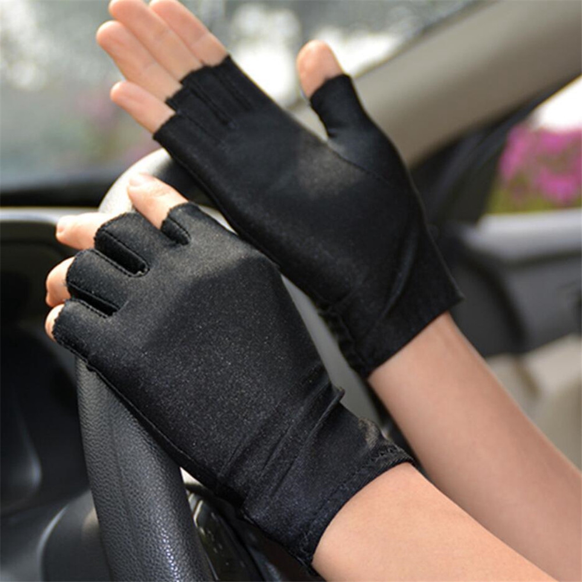 6Pair Breathable Spring Autumn Thin Short Half Finger Gloves Men/Women Tight Fitness Summer Sports/Driving/Biking Mitten