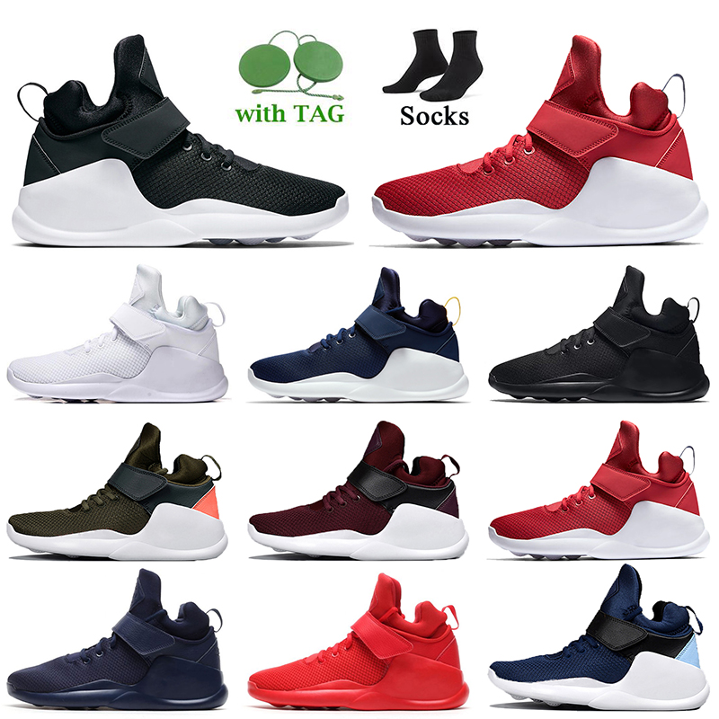 

2022 Fashion Kwazi Outdoor Sports Trainers Athletic Running Shoes for men women black white red navy blue olive grey knit flats designer sneakers runners trainers, A5 black white