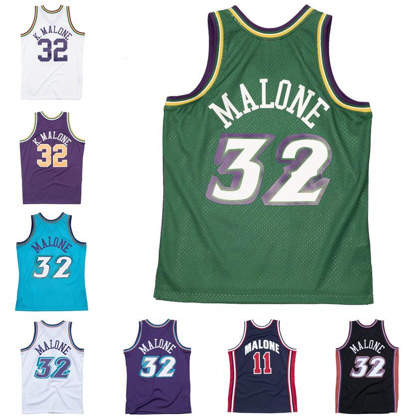 stitched custom basketball jersey Karl Malone 1991-92 97-98 finals classic retro jerseys S-6XL