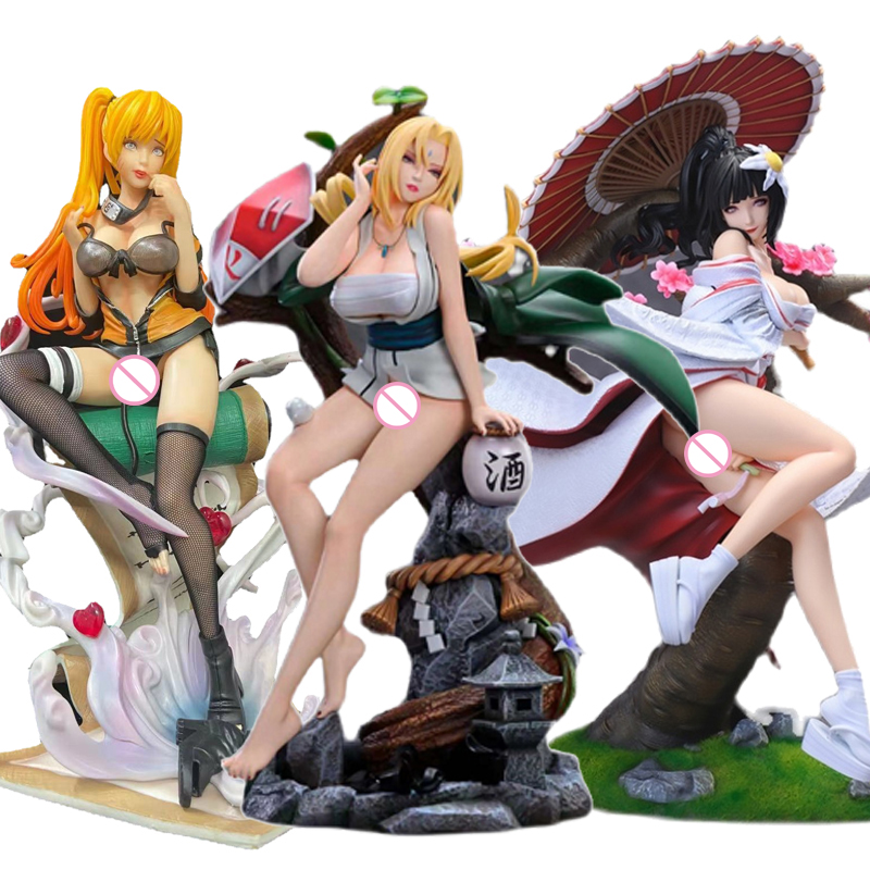 

Arts and Crafts Anime Naruto Figure GK Hyuga Hinata Tsunade Eroyuunojyutsu Uzumaki Naruto Action Figures Sexy Girls Collectible Model Toys