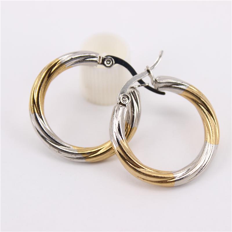 

Hoop & Huggie Gold Color 25mm 35mm 8.6g Retail Or Wholesale Birthday Wedding Gift Featured Exaggerated Earrings Cute Woman LH1016Hoop