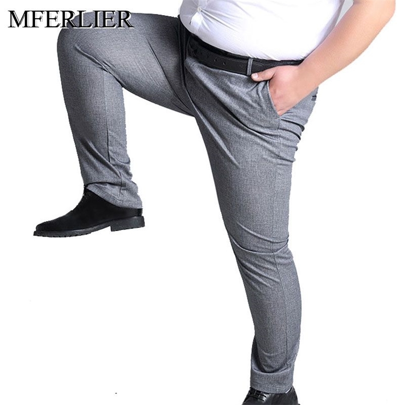 

Men's Pants MFERLIER Spring Summer Men 5XL 6XL 7XL 8XL 9XL  Waist 138cm Plus size Elastic 145kg Large Size 220826, Gray