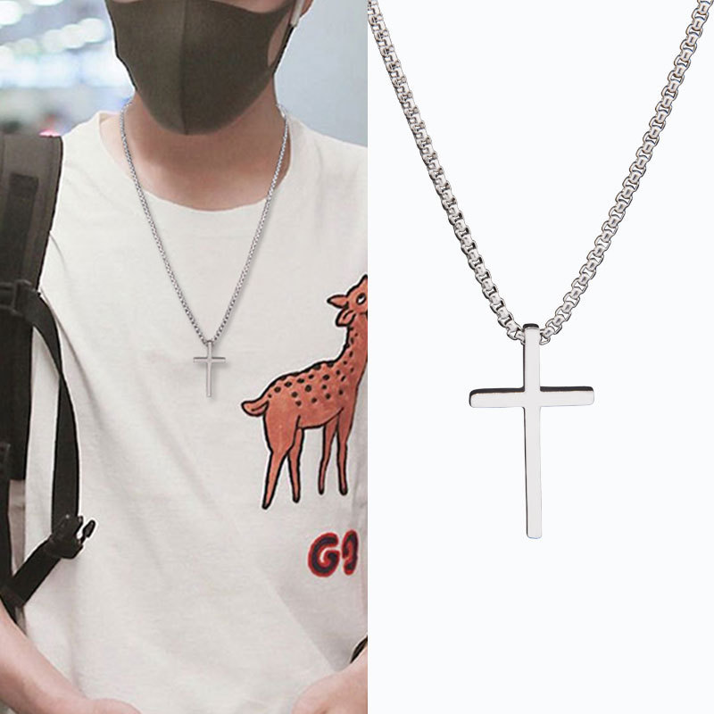 

Cross Necklace Men's Fashion Versatile Women's Pendant Long Student Sweater Jewelry Pendant Chain