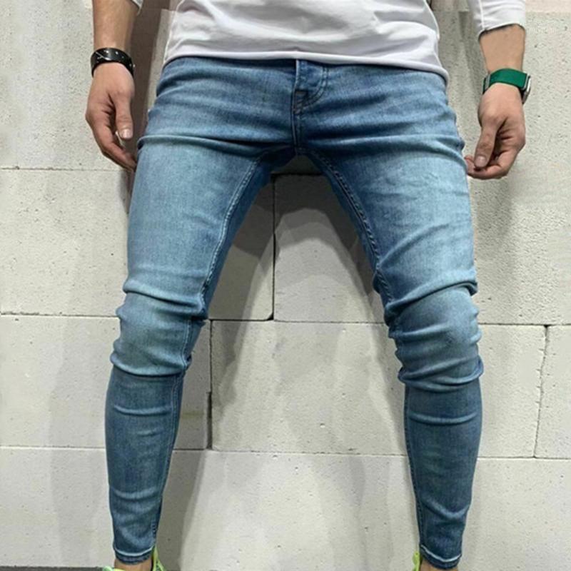 

Men' Jeans Men Hip Hop Skinny Fashion Solid Male Trousers Casual Streetwear Slim Fit Denim Pants Clothing For ManMen' Bert22, Blue