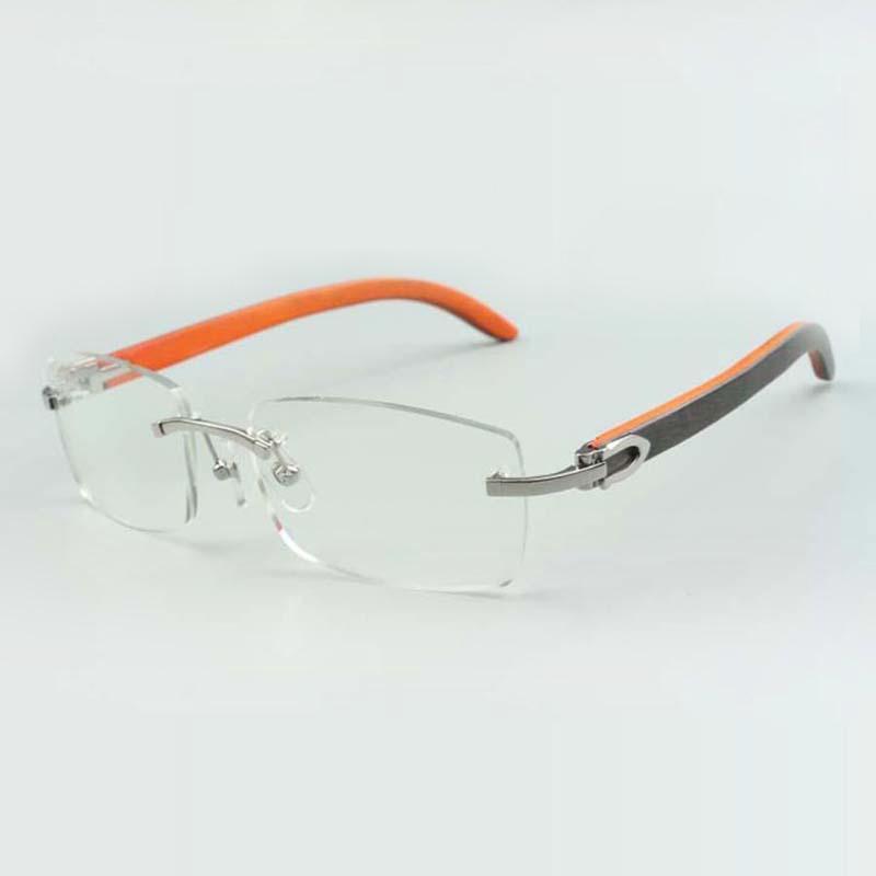 

New high-end designer glasses for men and women's frames 3524012 Orange black mixed wooden eyeglass frames, size: 36-18-135MM
