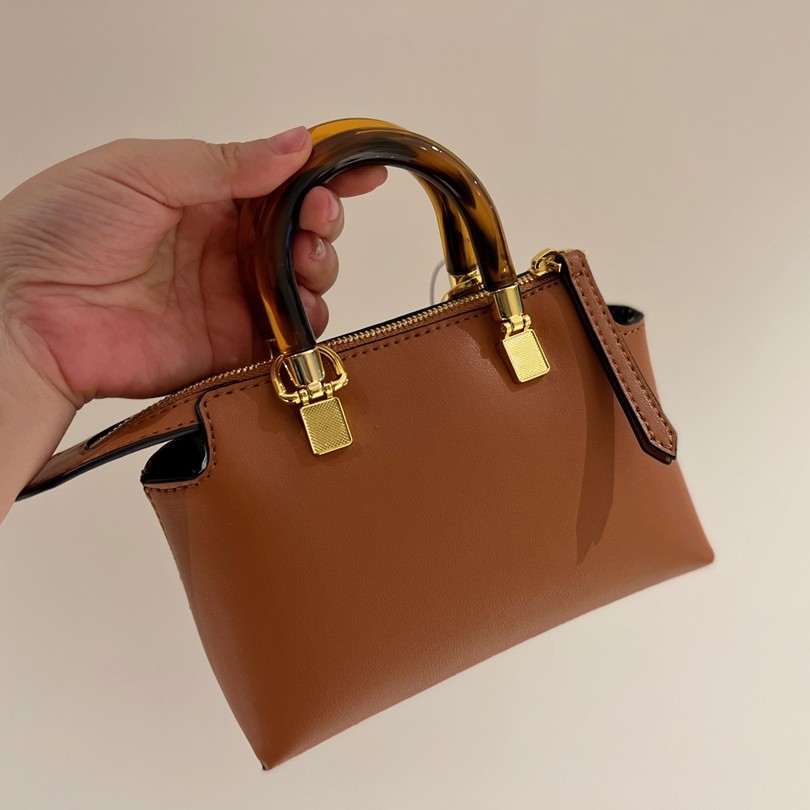 

10A Brand designer bag Mini by the Way handbag tortoiseshell handle ladies luxury messenger bag shoulder bag boston bags size 13x19cm, 3 brown