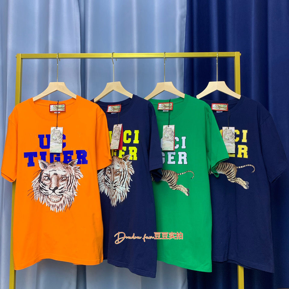 

Tiger Men's T Shirt Luxury Brands Cotton Women T-shirts Short Sleeve O-Neck Top Breathable Tees 2022 Summer Male Clothing High quality 1v, A10
