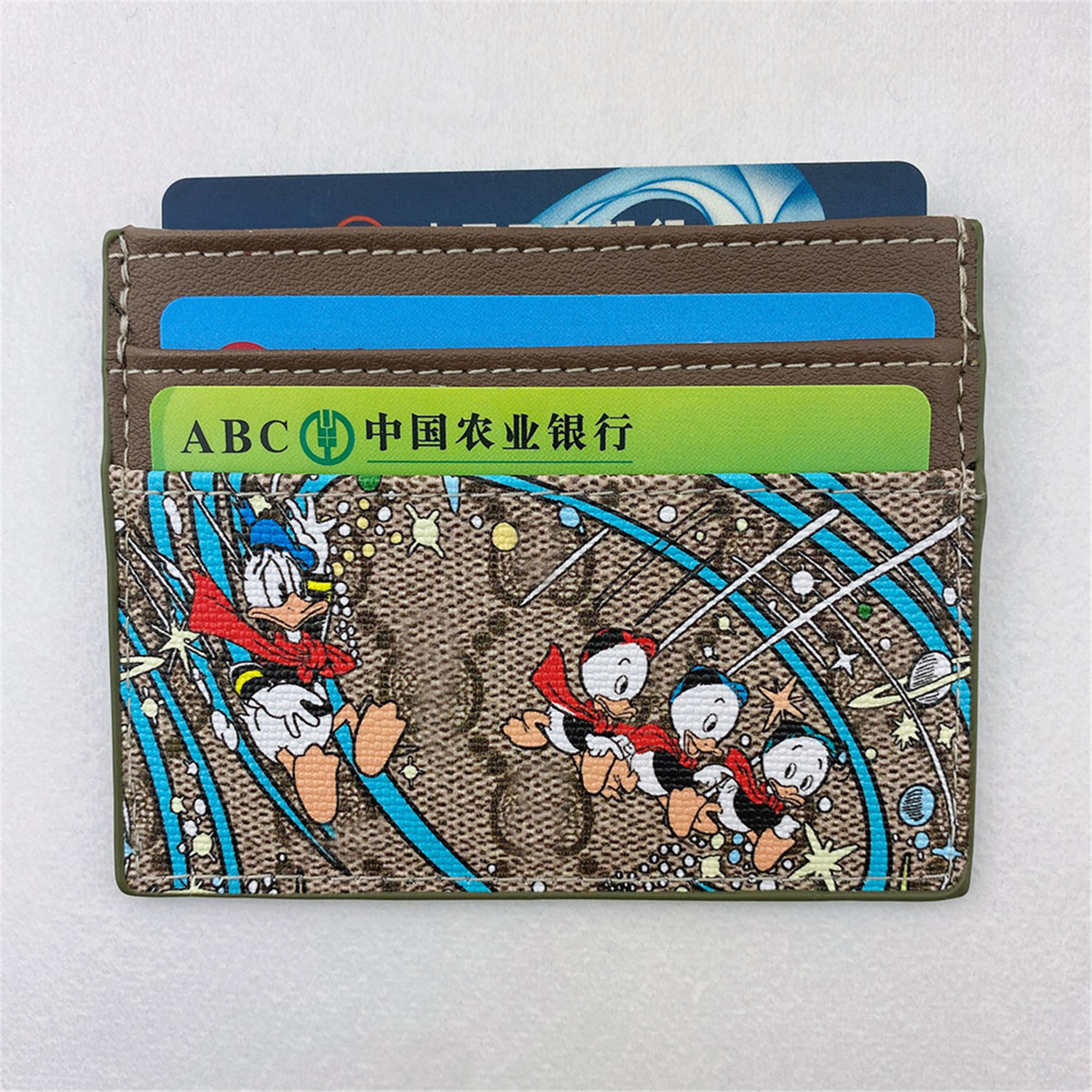 

Wholesale Fashion Credit Card Holders Womens Mini Wallet High Quality Genuine Leather Men Designer Pure Color Card Holder Double Sided