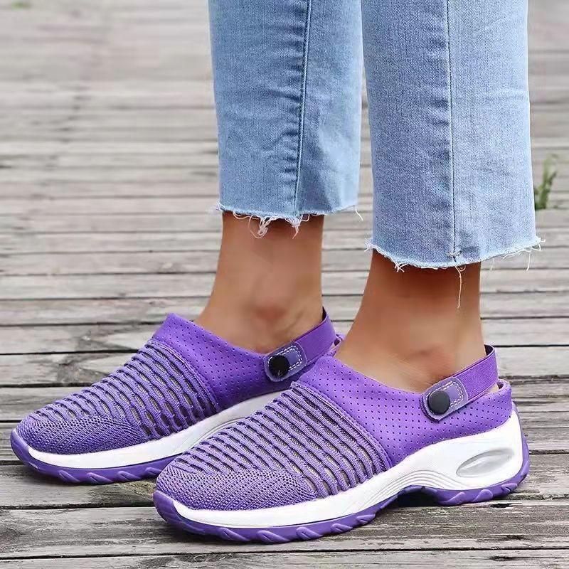 

Dress Shoes Platform Sports Sandals Women's Summer 2022 Trends Comfortable Breathable Mesh Vulcanized Light Outdoor Leisure RunningDress, Gray
