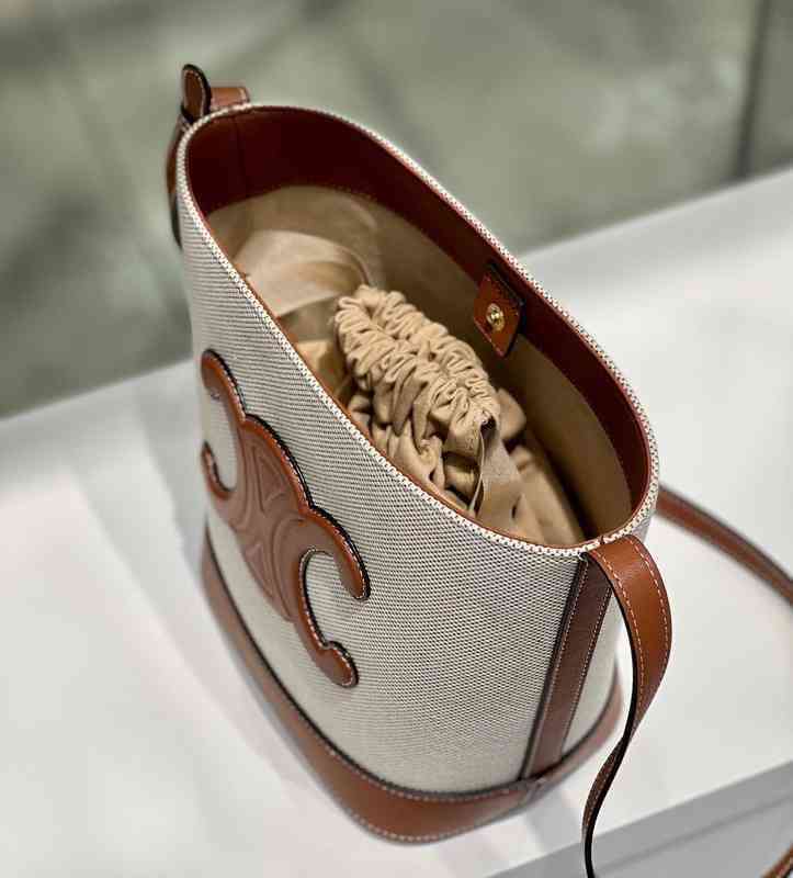 

993V Large capacity fashion women's bag new triumphal arch single shoulder bucket cowhide canvas with Leather Messenger Bag, Black