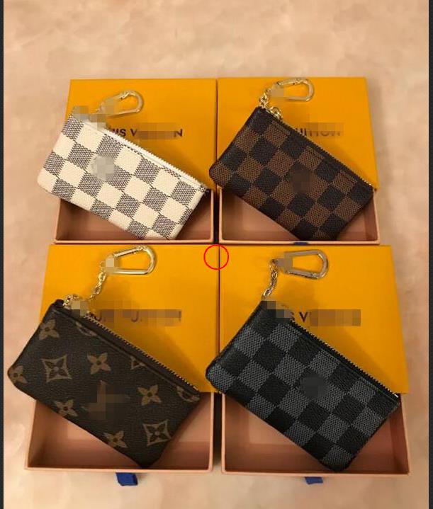 

KEY POUCH POCHETTE Designer Coin Purse Keychains ring Credit Card Holder Luxury Mini Wallet GGs LVs bag louiseity viutonity LOUISS VUTTONS, Pink