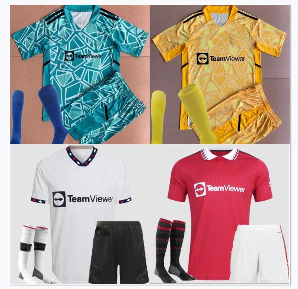 

adult and kids kit SANCHO soccer jersey 22 23 RASHFORD SHAW POGBA 2022 2023 MAN UTD MARTIAL B. FERNANDES LINGARD football shirt, Red