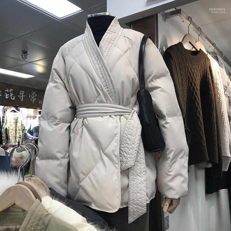 

Women's Down & Parkas 2022 Winter Coat Women Fashion Female Cotton Padded Jacket Thick Warm Short Parka Clothing Kare22, Khaki