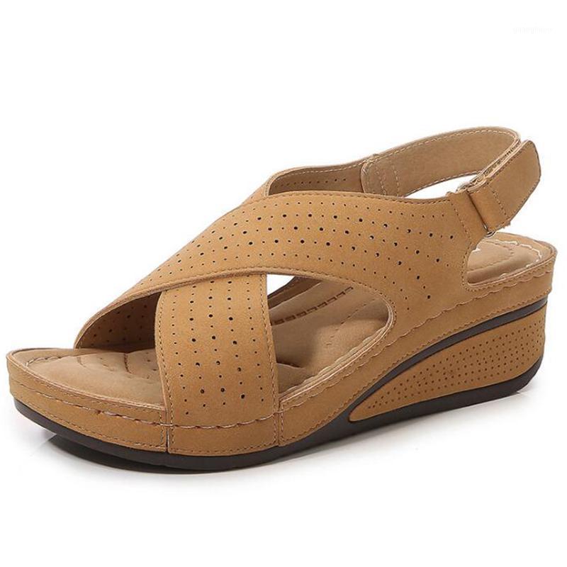 

Sandals Summer Sandalias Platform 2022 Fashion Women Non-slip Gladiator Sandal Wedges Shoes Casual Woman Beach Femme Q286, Black