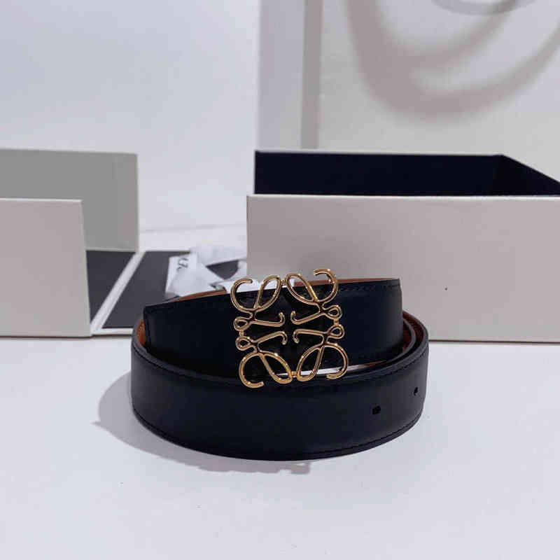 

Loeves Belts Baoluo Yiwei belt men's fashion high-end double-sided Leather Men's and women's general belt women's leisure fashion versatile trouser belt, Black