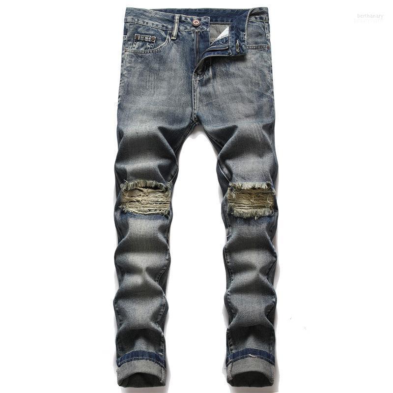 

Men's Jeans Fashion Quality Men Casual Ripped Autumn Washed Straight Slim Motorcycle Biker Denim Pants Male Trousers Bert22, 1869