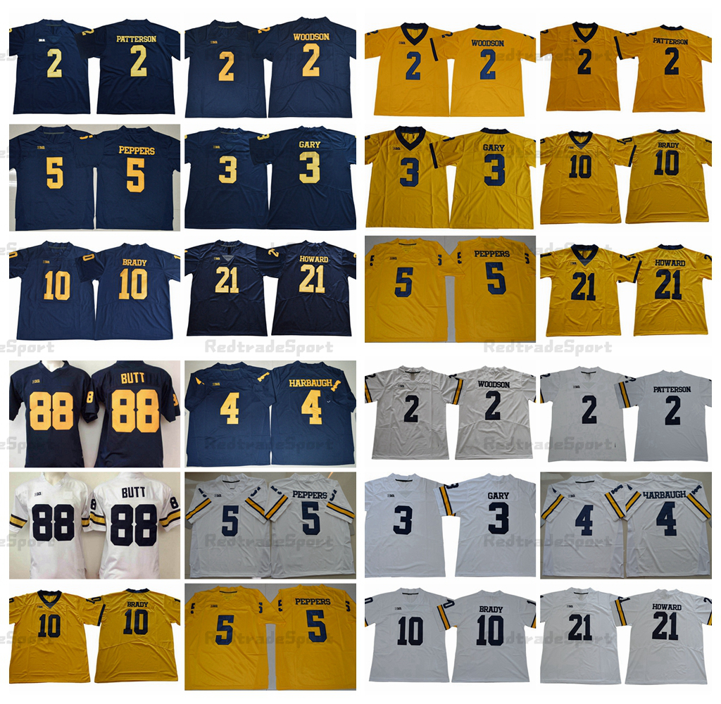 

NCAA Michigan Wolverines College Football Jerseys 2 Shea Patterson Desmond Howard 10 Tom Brady 4 Jim Harbaugh Charles Woodson Jabrill Peppers Jake Butt Rashan Gary, White