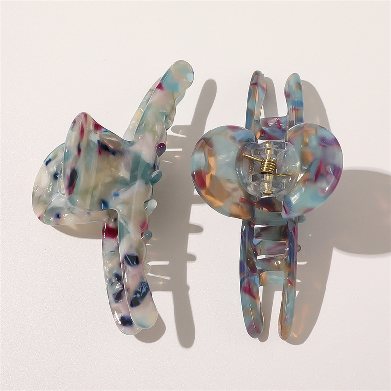 

Length 9 CM Thin Long Semicircle Shape Hair Clips Clamp Hollow Out Large Size Floral Pattern Hair Claws Clip Women Lady Bath Scrunchies Ponytail Hairpins Acetic Acid