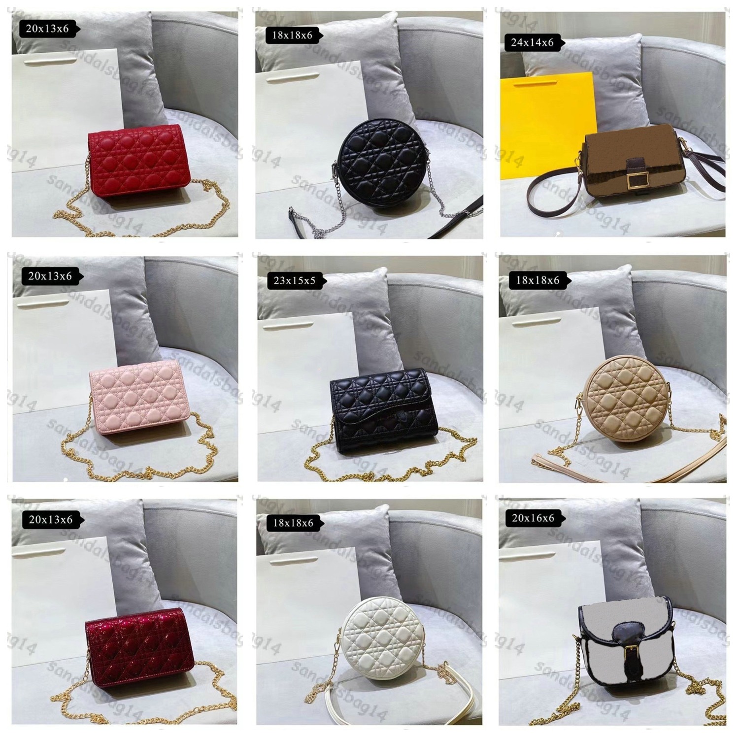 

chain round crossbody bag women Cross-body bag flip cover shoulder bags pouch tote textile genuine leather handbags purses Plaid canvas, ##