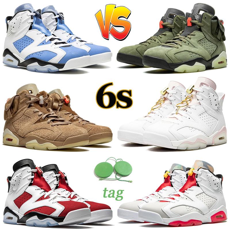 

UNC 6s Mens Basketball Shoes 6 Gold Hoops British Khaki Cactus Mint Foam Infrared HARE Men Womens Trainers Sports Sneakers