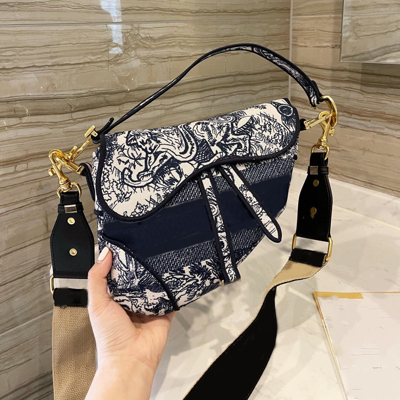 

2022 Newest Luxury Designers Shoulder Bags Cute Top Quality Luxurys Women Handbags Saddles Fashion Bag Party Handbag Gift Printed Crossbody Clutch Wallet, Color a-with logo
