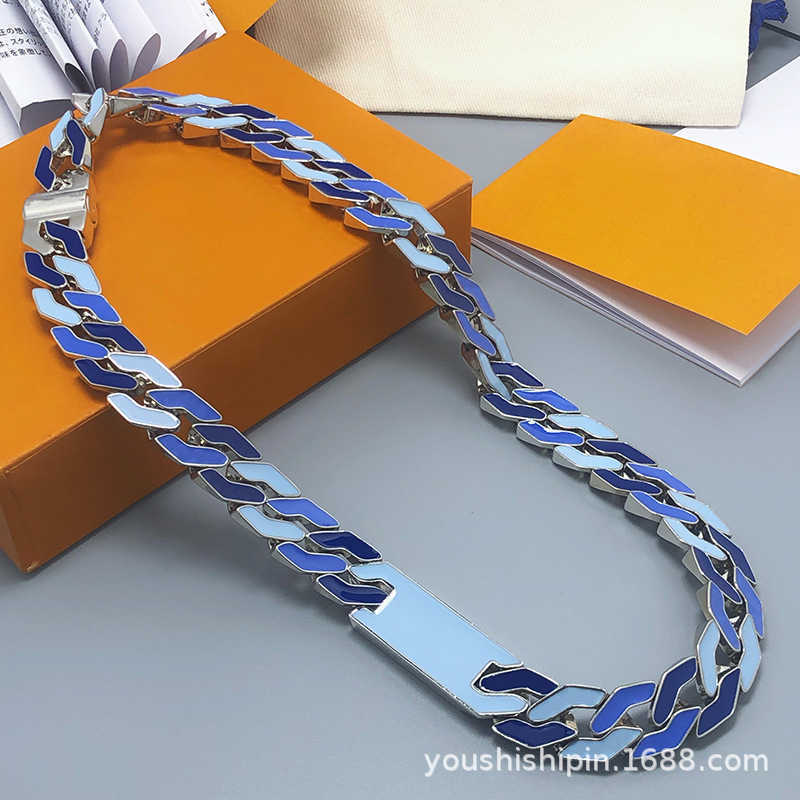Gold Necklaces for Women Blue Pendant Filled Agate Pendants Accessories Jewelry Stud Earring Key Necklace-image-748611319