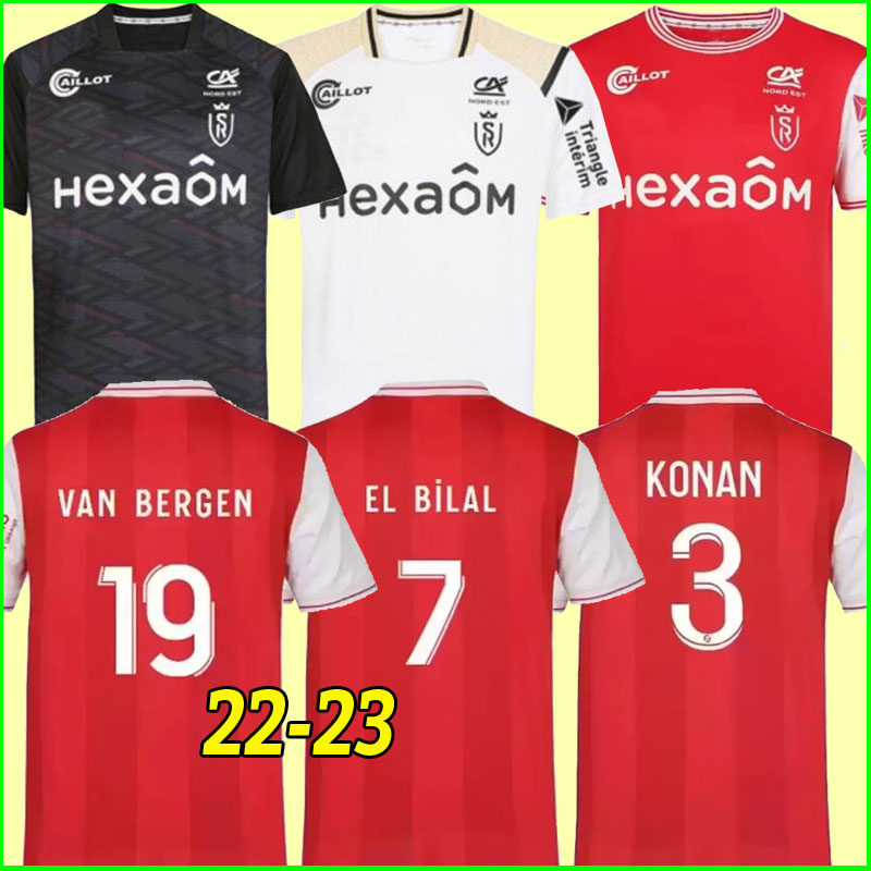 

22 23 Stade Reims soccer jerseys dia home white 2022 2023 maillot de foot EL BILAL CAFARO MBUKU ZENELI ABDELHAMID adult men kit football shirts top thailand set socks, Third