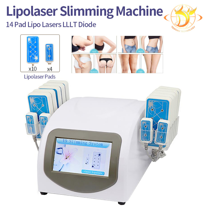 

Professional 660Nm 980Nm Diode Laser Body Slimming Machine Lipolaser Loss Weight Non Invasive 12 Pads Equipment