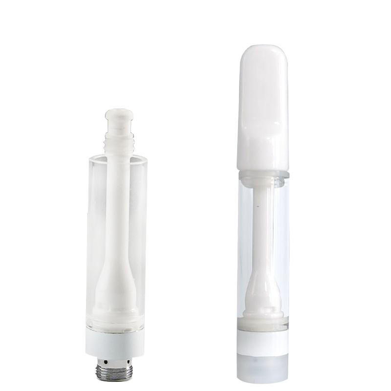

0.5ml 1.0ml atomizer preheat vape pen Disposable Full ceramic cartridge TH105 vaporizer tank 510 ceramic core oil Lead Free G5 Glass Carts