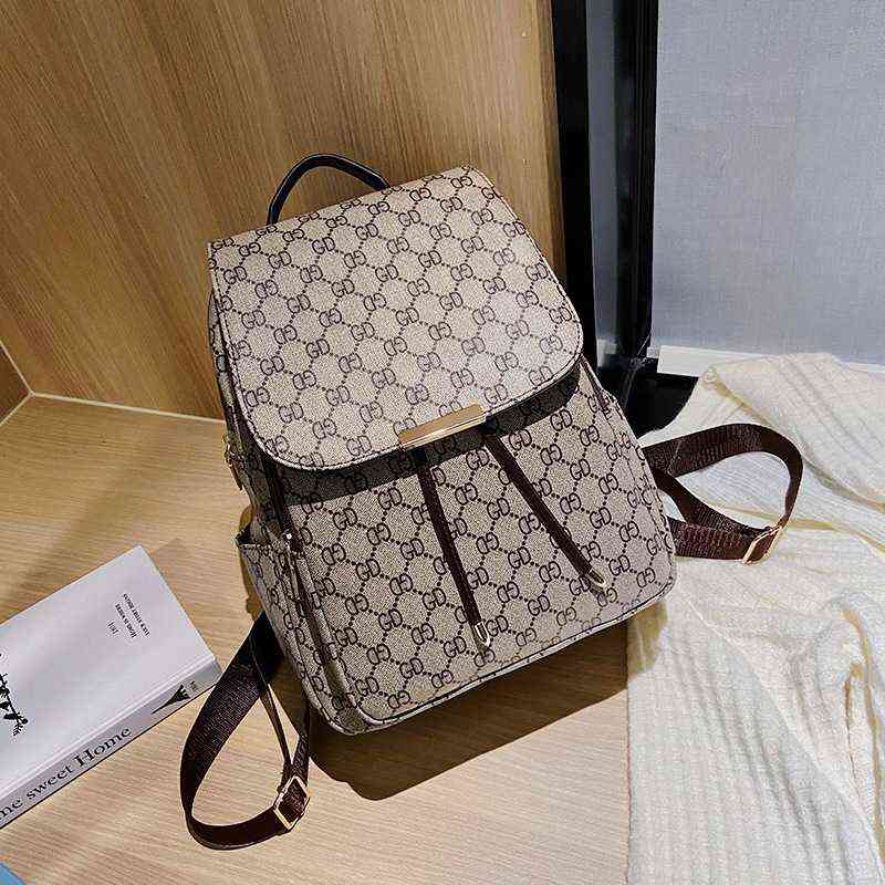 

Backpack Women's Old Flower Fashion Leisure Travel Bag Printed, Grey