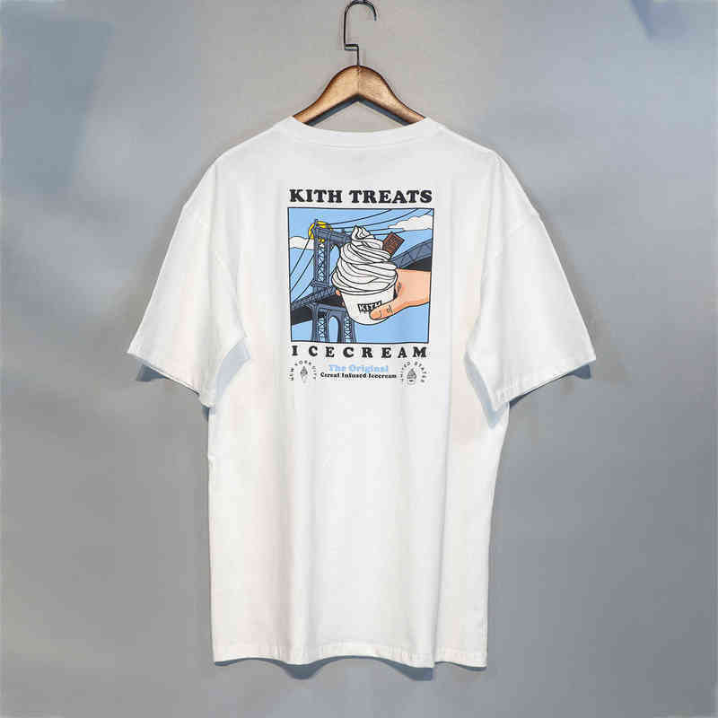 

Summer Kith T-shirts Ice Cream Mount Bridge Printing Cotton Short-sleeved Loose T-shirt for Men and Women t Shirts Tshirts Brands R3 CZBA N4UP SSOG