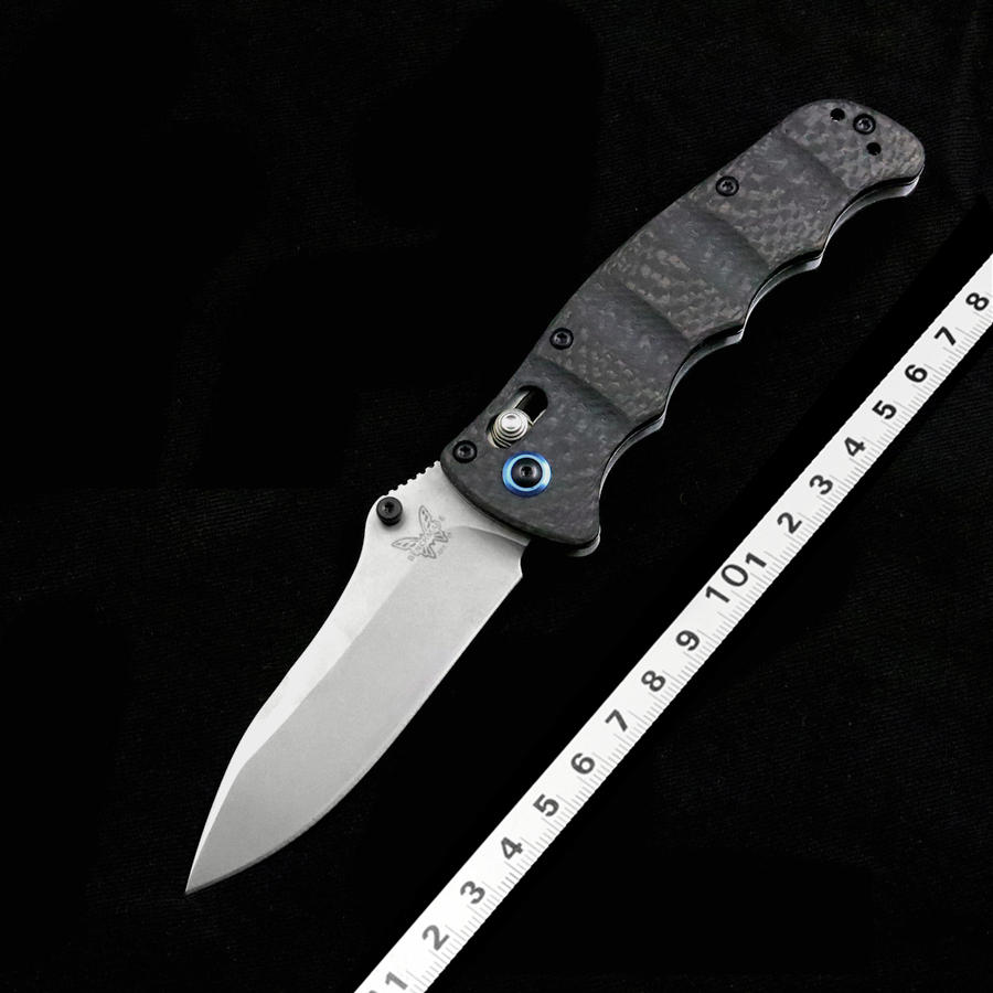 

BENCHMADE BM 484S-1 Nakamura AXIS Folding Knife M390 Blade Carbon Fiber Handle Outdoor Camping Hunting Pocket Tactical Self Defense EDC Tool Knife