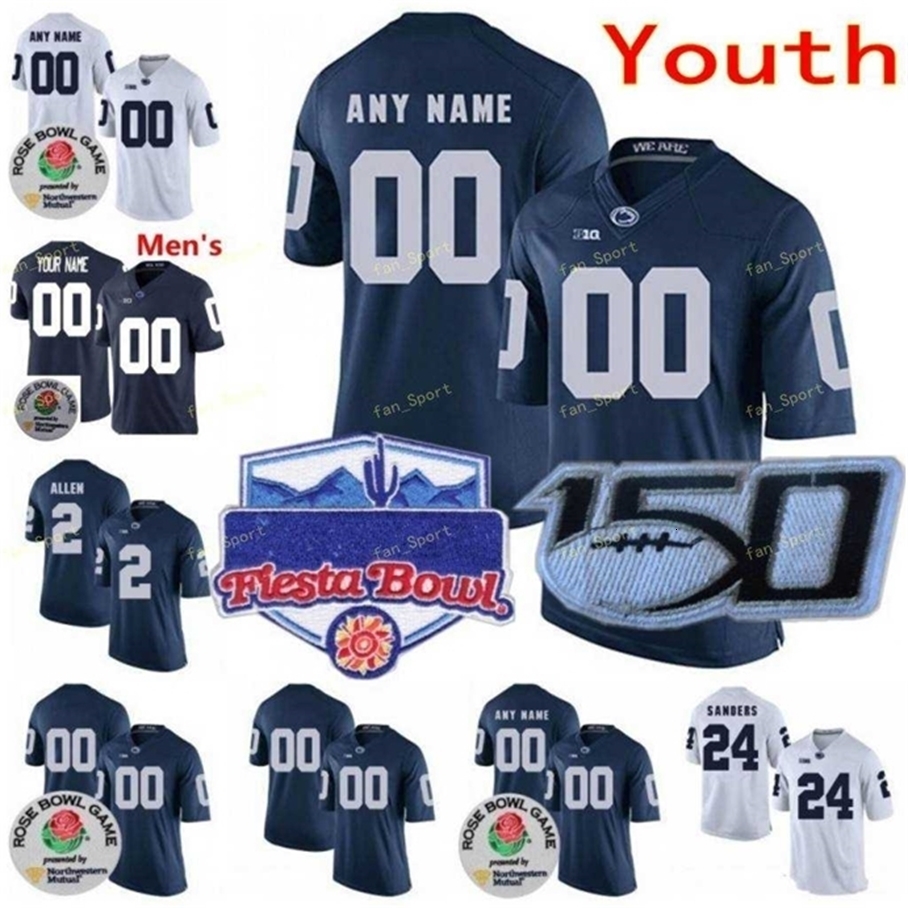 

Thr Custom Penn State Nittany Lions College Football Jersey 14 Sean Clifford 21 Noah Cain 24 Miles Sanders 26 Saquon Barkley Youth Stitch