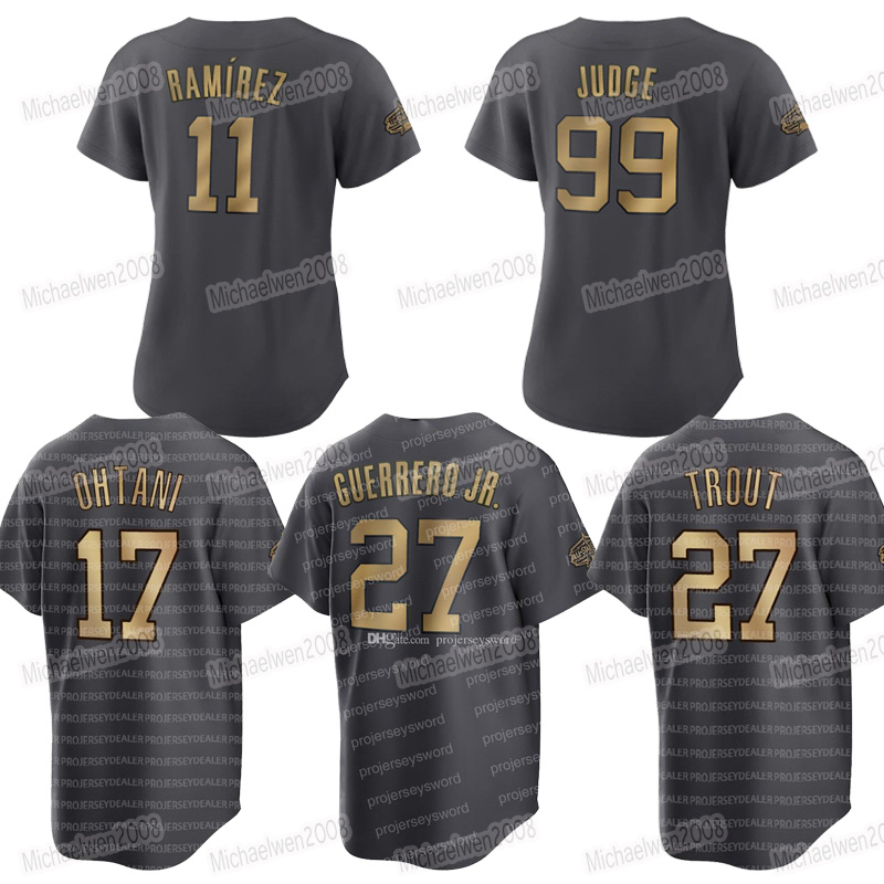 

2022 American League All-Star Baseball Jersey Aaron Judge Vladimir Yordan Alvarez Guerrero Jr. Ramirez Cabrera Devers Altuve Ohtani Springer Holmes Byron Buxton, Men flex base