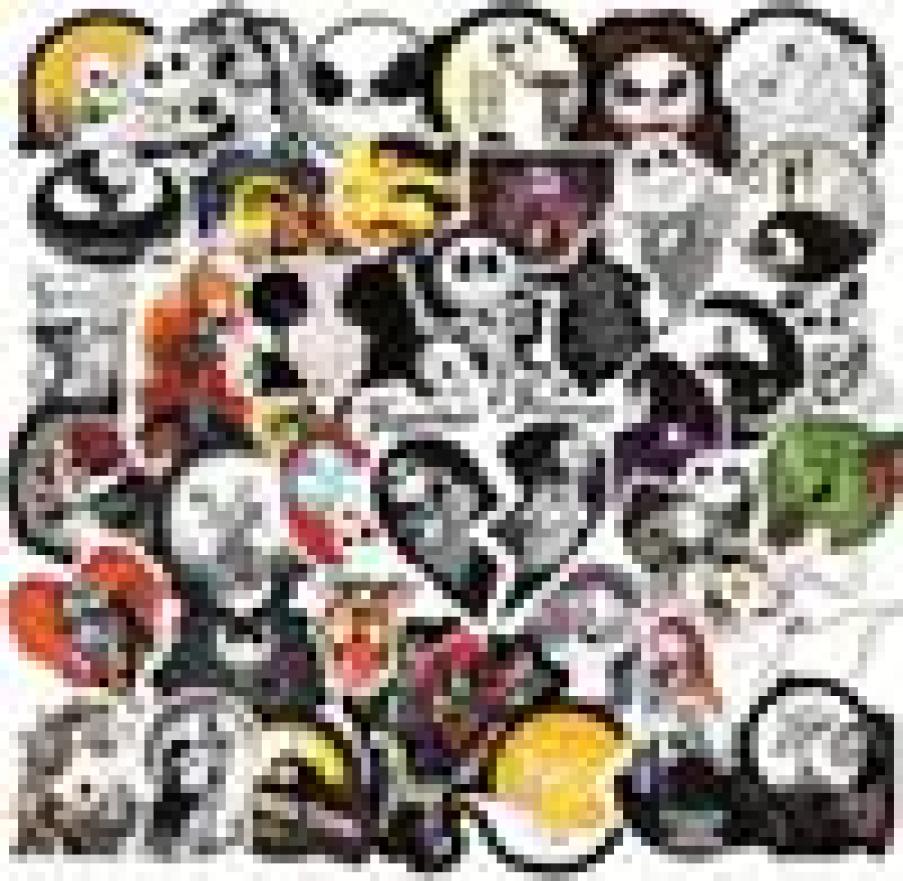 

50pcs Nightmare Before Christmas Halloween Movie Sticker fans anime paster Cosplay scrapbooking phone laptop decoration