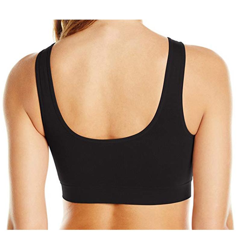 

Yoga Outfit Breathable Women Bra Athletic Vest Cotton Fitness Stretch Underwear Running Gym Plus Size Padded Sports TopYoga, Random color