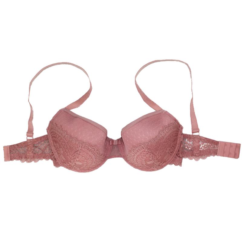 

Bras Sexy 3/4Cup Bra Lace Deep Red Women Underwear Fashion 32-38 A/B/C/D, As pic