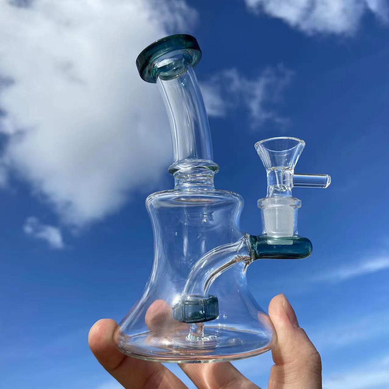 

6.3 Mini Glass Water Bong Hookahs Heady Dab Rig WaterPipes Percolator Banger Stereo Matrix perc 14mm Joint Smoke For Tobacco