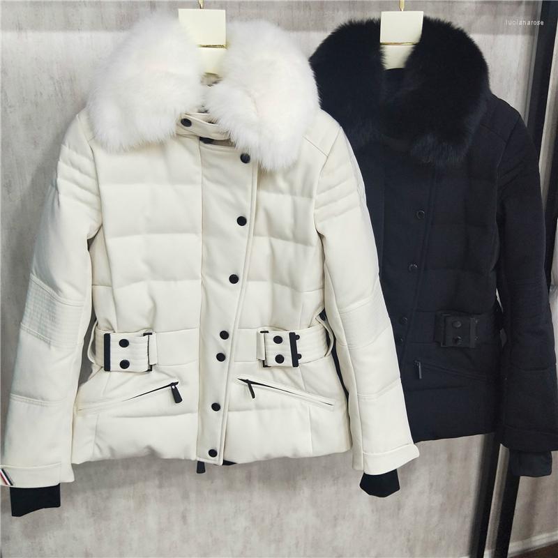 

Women's Down & Parkas High Quality Style Coats Genuine Fur Outdoor Ski Jacket Black And White Color Jackets Luci22, Beige