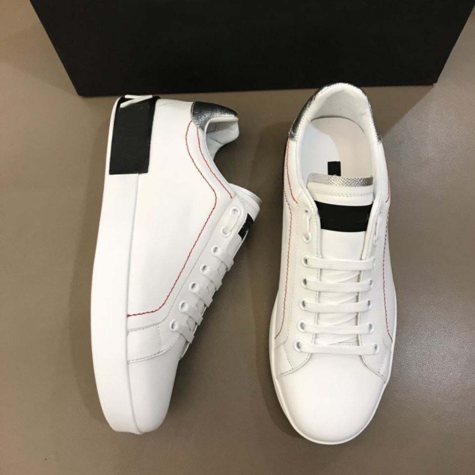 22S Women and Mens Casual Shoes Sneakers White leather PORTOFINOS Comfort Outdoor Trainers Men's Casual Walking EU35-46 BOX