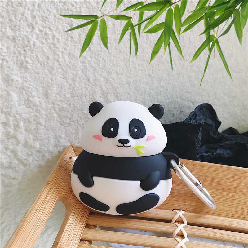 AirPods 1 2 3 Pro Case 1/2 Airpods Soft Silicon Gaine, Bluetooth Wireless Casque Accessoires, Boîte à chargement, Panda Dessin