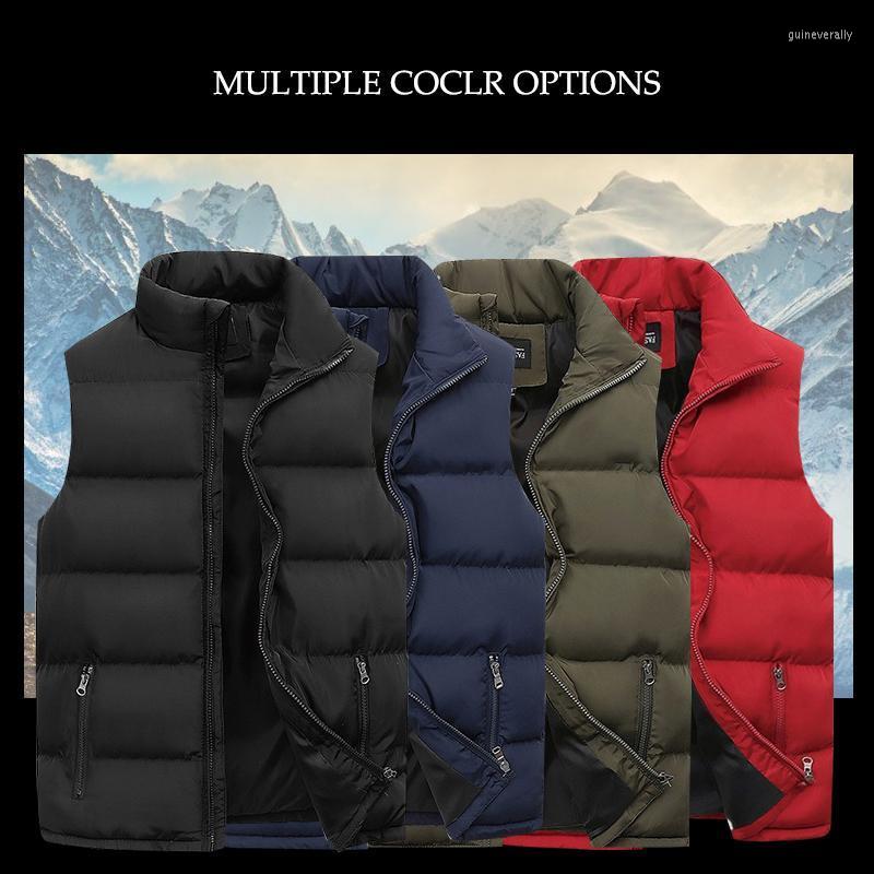 

Men's Vests Vest Cotton Autumn Winter Warm Solid Waistcoat Fashion Casual Simple Male Sleeveless Jacket Plus Size Guin22, Dark blue