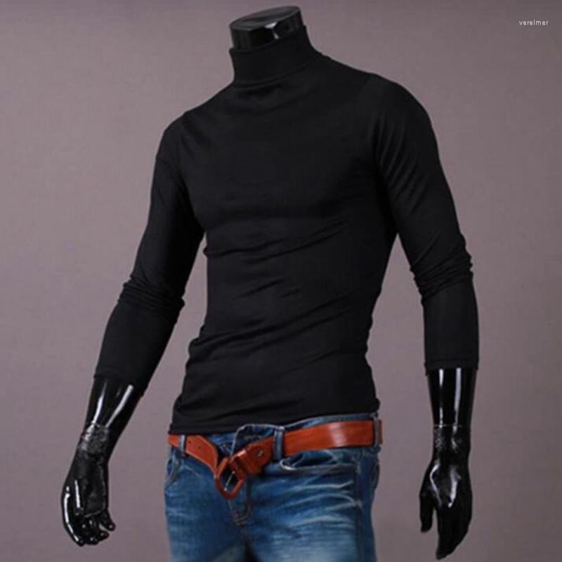 

Men's Dress Shirts For Men Solid Color Long Sleeve Cotton Turtleneck Slim Basic Top SpringMen's Vere22, Black