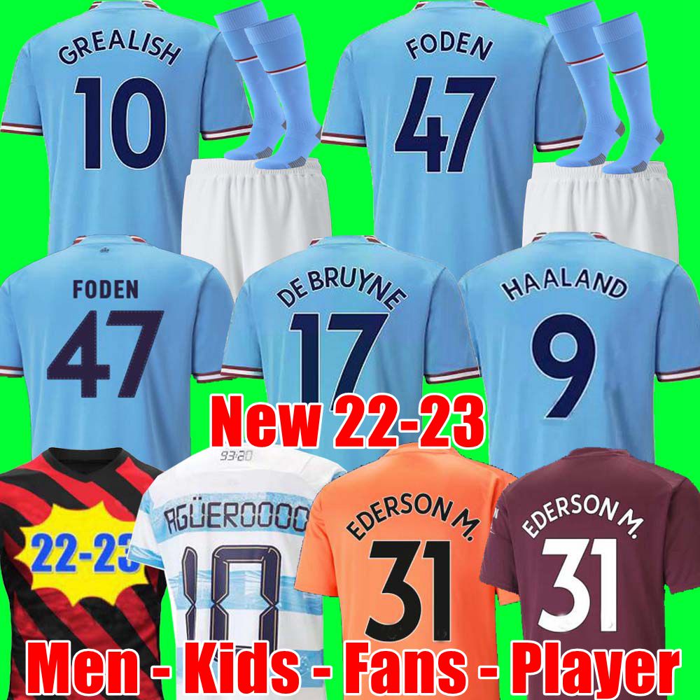 

FANS player 2022 2023 soccer jersey 21 22 23 GREALISH STERLING MAHREZ DE BRUYNE FODEN football shirts men kids kit BERNARDO RUBEN Agueroooo 93 20 Anniversary HAALAND, Gk kids