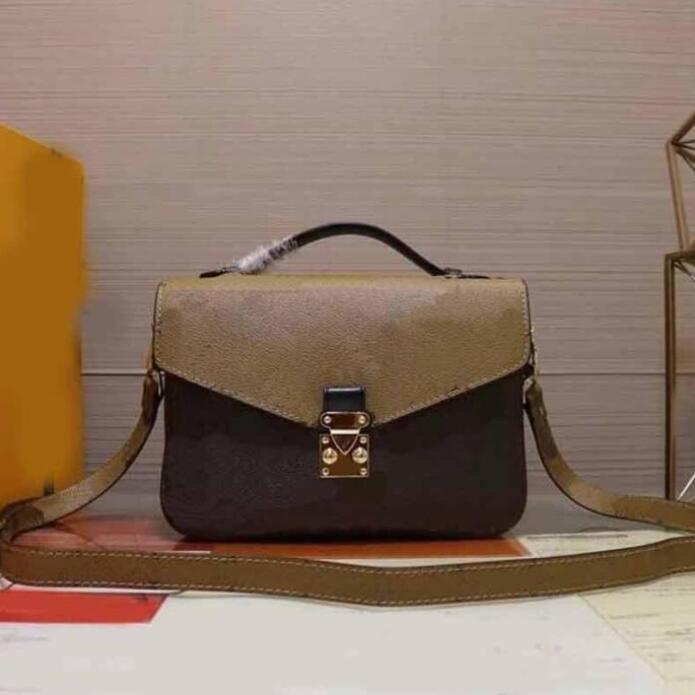 

Designers Embossing flower bag Women Handbag Messenger Genuine Leather METIS Womens Shoulder Crossbody Bags, Brown plaid