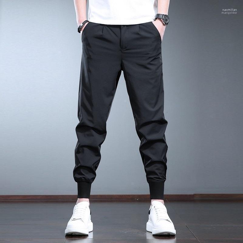

Men' Pants Summer Men Casual Korean Streetwear Black Lightweight Joggers TrousersMen' Naom22