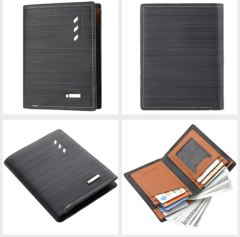 

short style mens designer wallets male fashion casual zero card purses no170, Brown