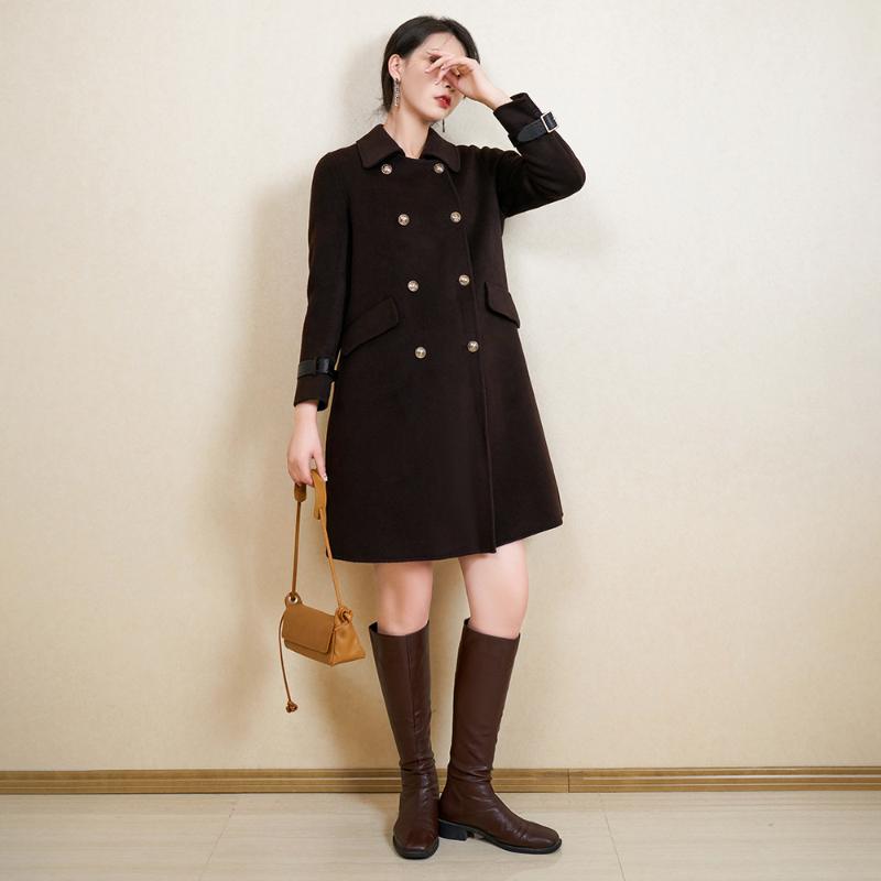 

Men's Wool & Blends Women's Doubles Cashmere Korea Double-sided Coat Autumn Winter Cloth CoatMen's, Black